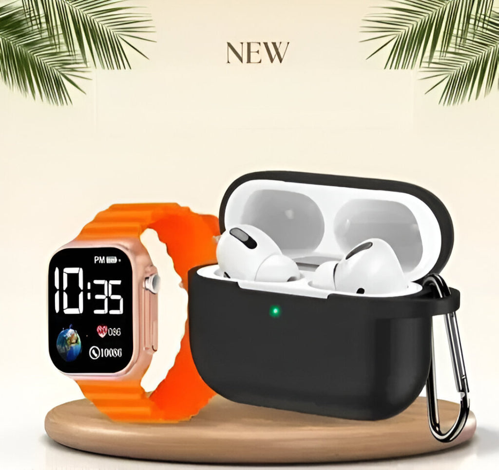 LED Digital Watch + Wireless Bluetooth Headphones Combo Offer