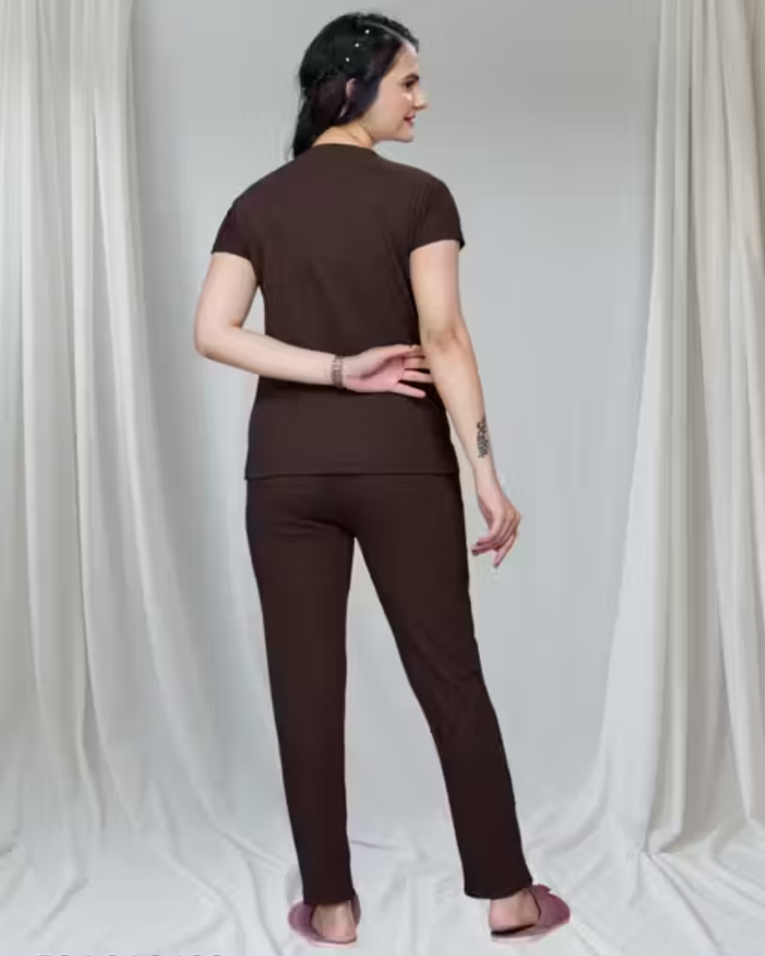 Premium Women's Ribbed Cotton Co-ord Loungewear Set
