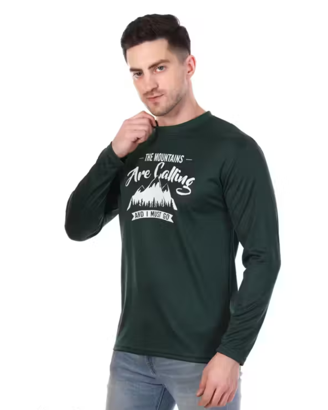 Urbane Trendy Printed Full-Sleeve Dri‑Fit T-Shirt for Men (Pack of 3)