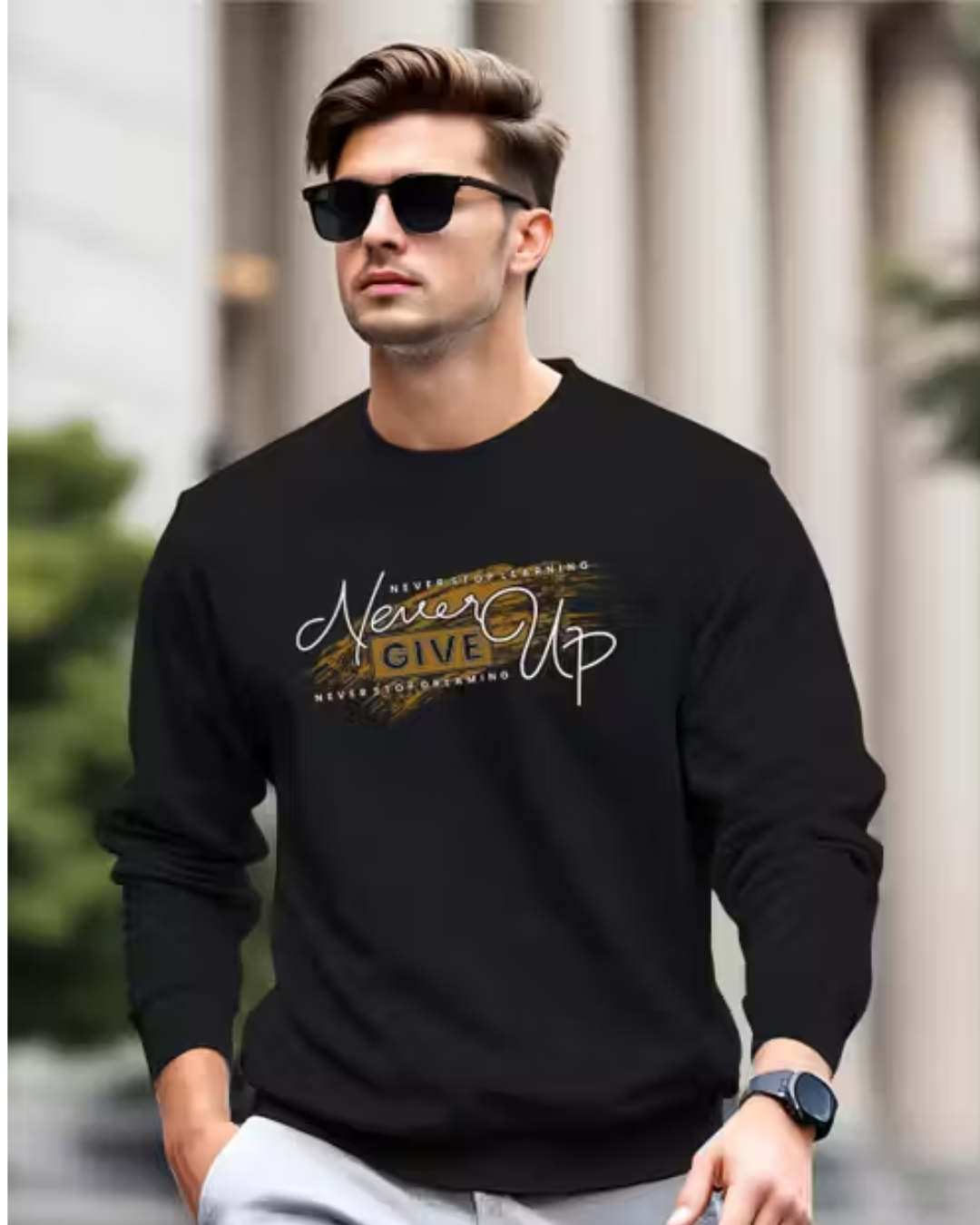 Pretty Designer Men’s Full-Sleeve T‑Shirt