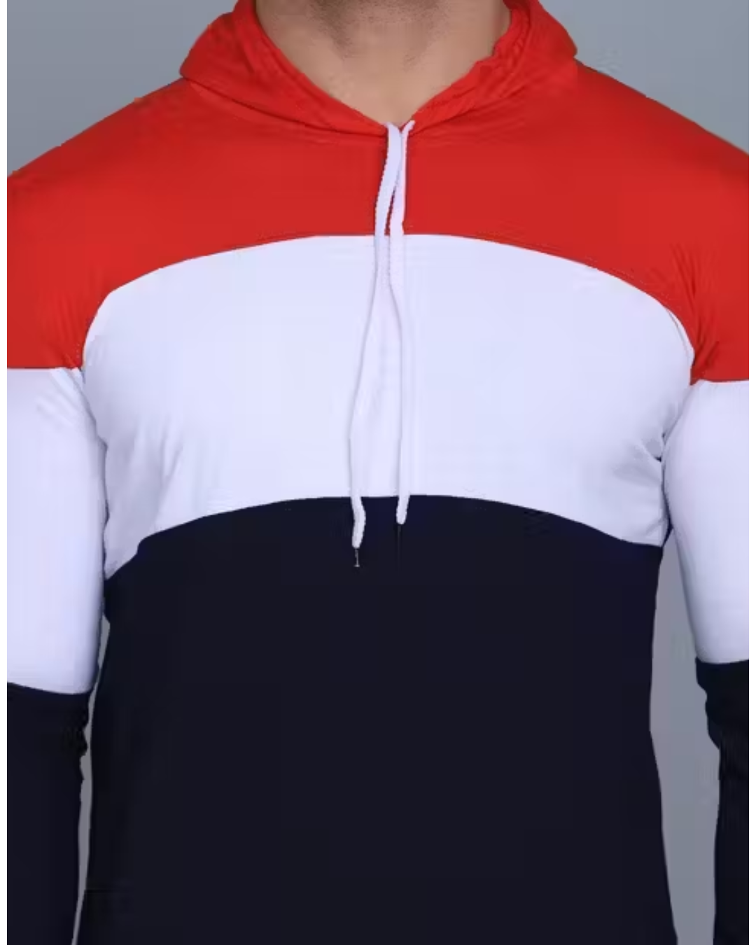 Men's Colorblocked Long Sleeve Cotton T‑Shirt – Comfortable & Stylish