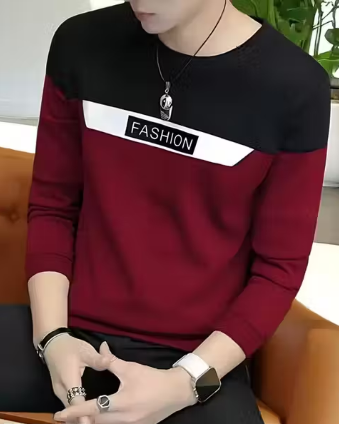 Stylish Men's Printed Cotton Full Sleeve T-Shirt – | Soft & Comfortable