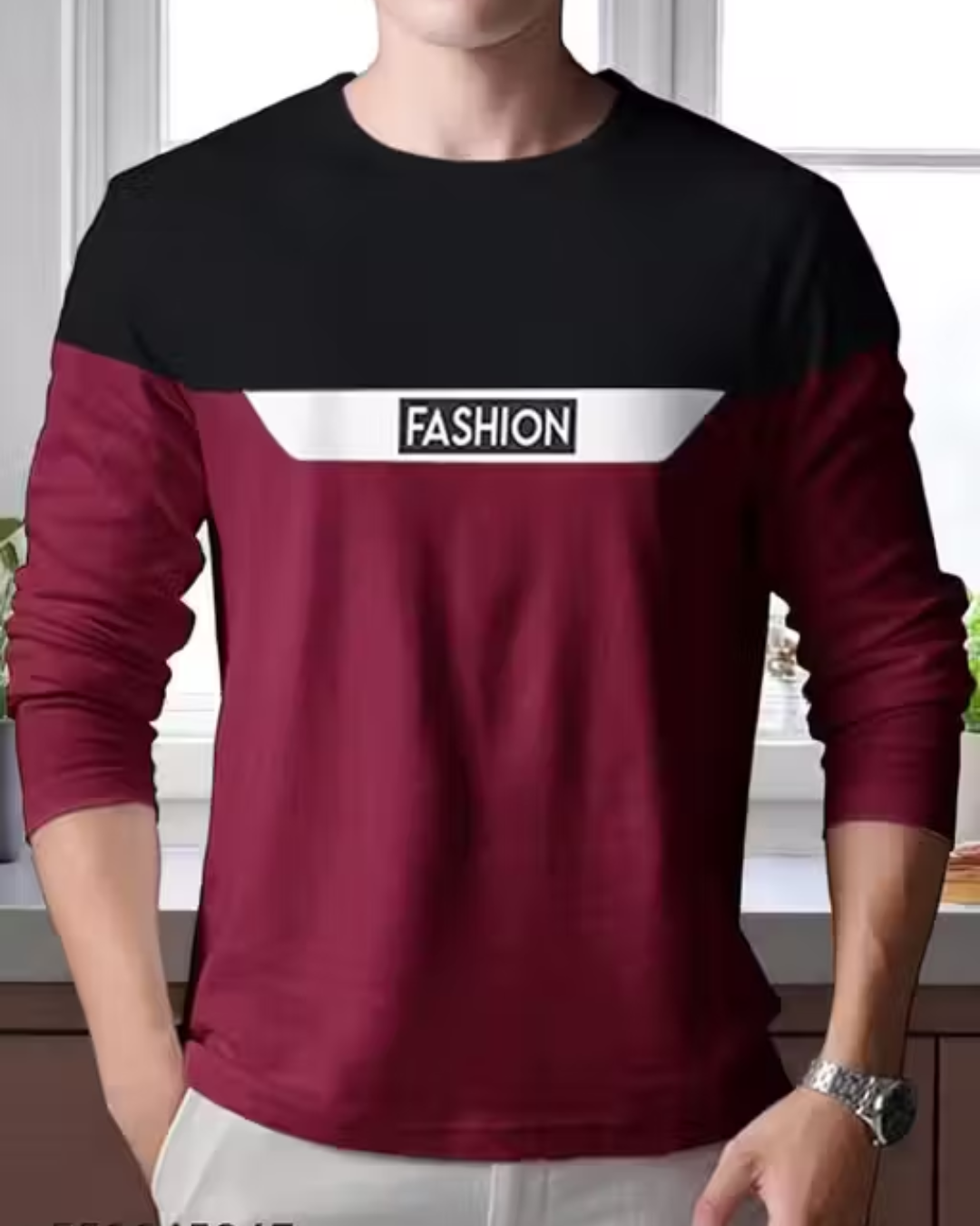 Stylish Men's Printed Cotton Full Sleeve T-Shirt – | Soft & Comfortable