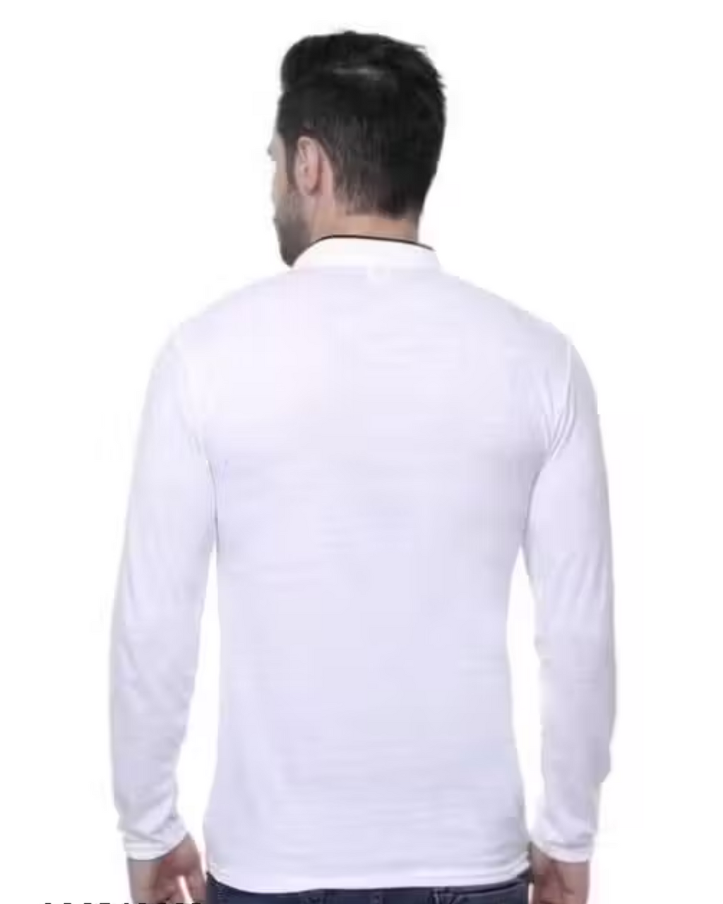 Men’s Solid Polyester Mandarin Collar Full‑Sleeve T‑Shirt – Regular Fit | Stylish, Lightweight & Affordable