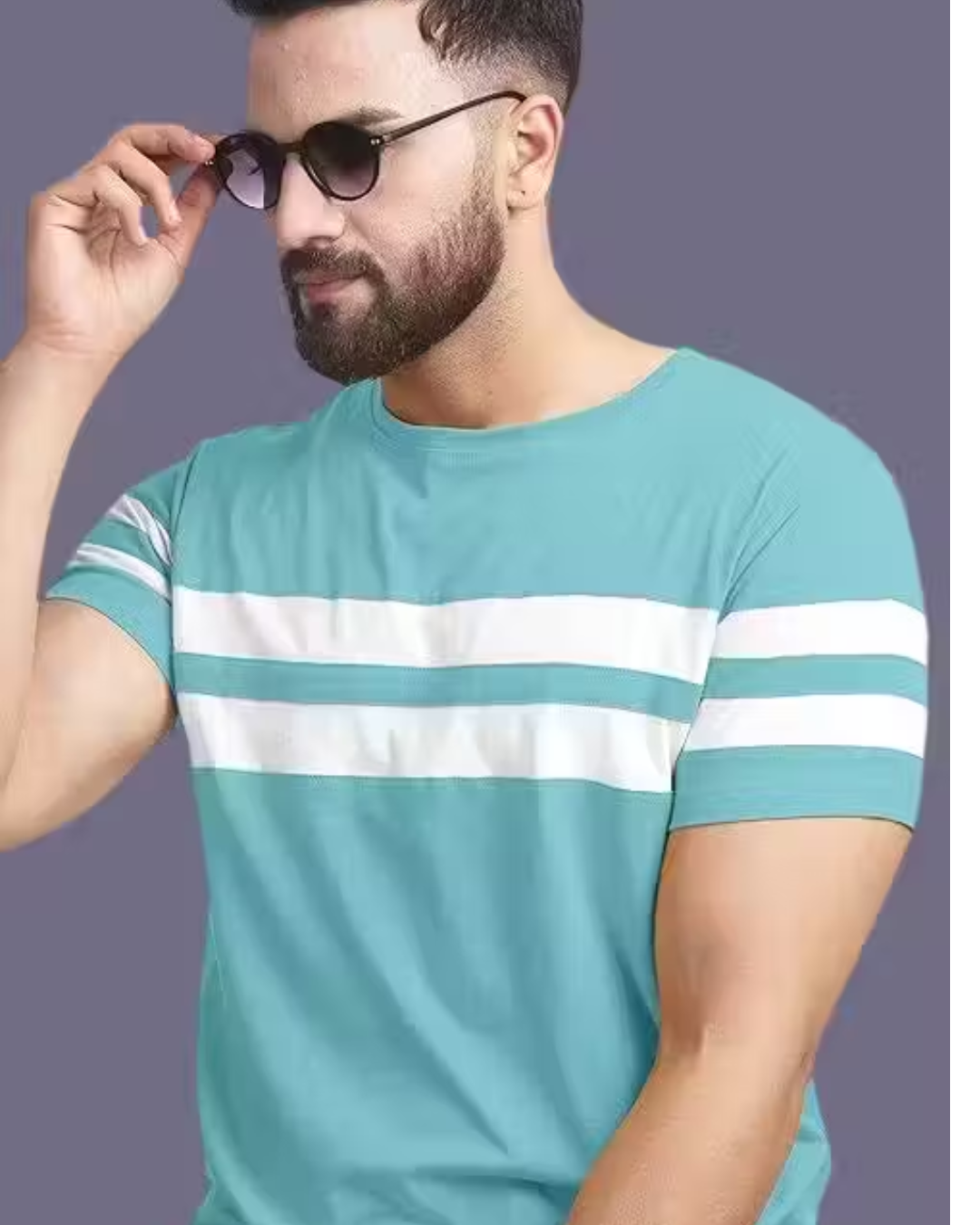 Wear Your Style: Trendy Striped Cotton‑Blend T‑Shirt – Short Sleeves | Versatile & Comfortable