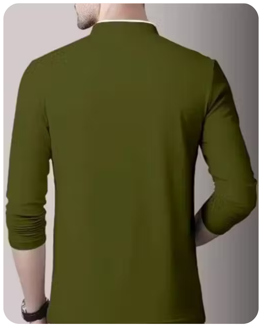 Men’s Slim‑Fit V‑Neck Full‑Sleeve T‑Shirt – Cotton Blend, Multicoloured & Solid Options | Comfortable Daily Wear