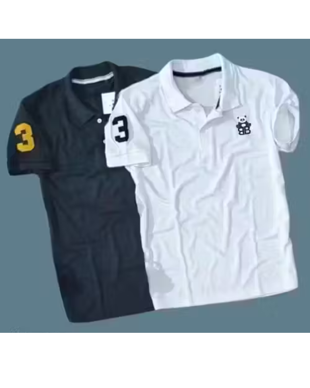 Men’s Cotton‑Blend Polo T‑Shirts – Pack of 2, Short Sleeves, Regular Fit | Made in India