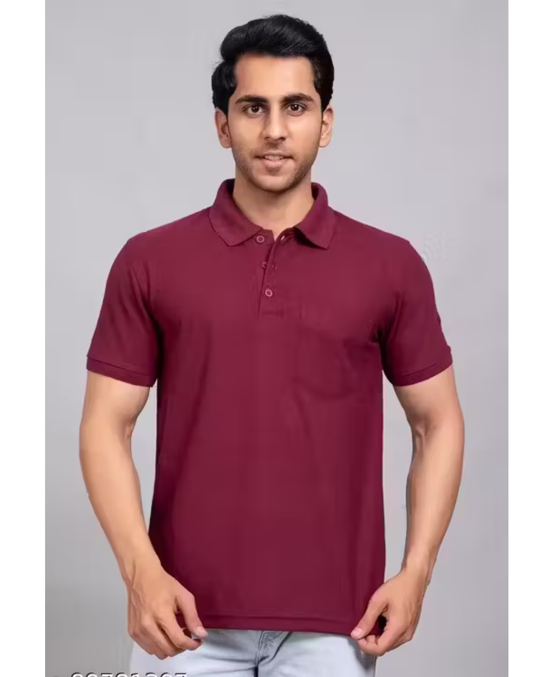 Men’s Solid Cotton‑Blend T‑Shirt – Short Sleeves, Relaxed Fit | Made in India