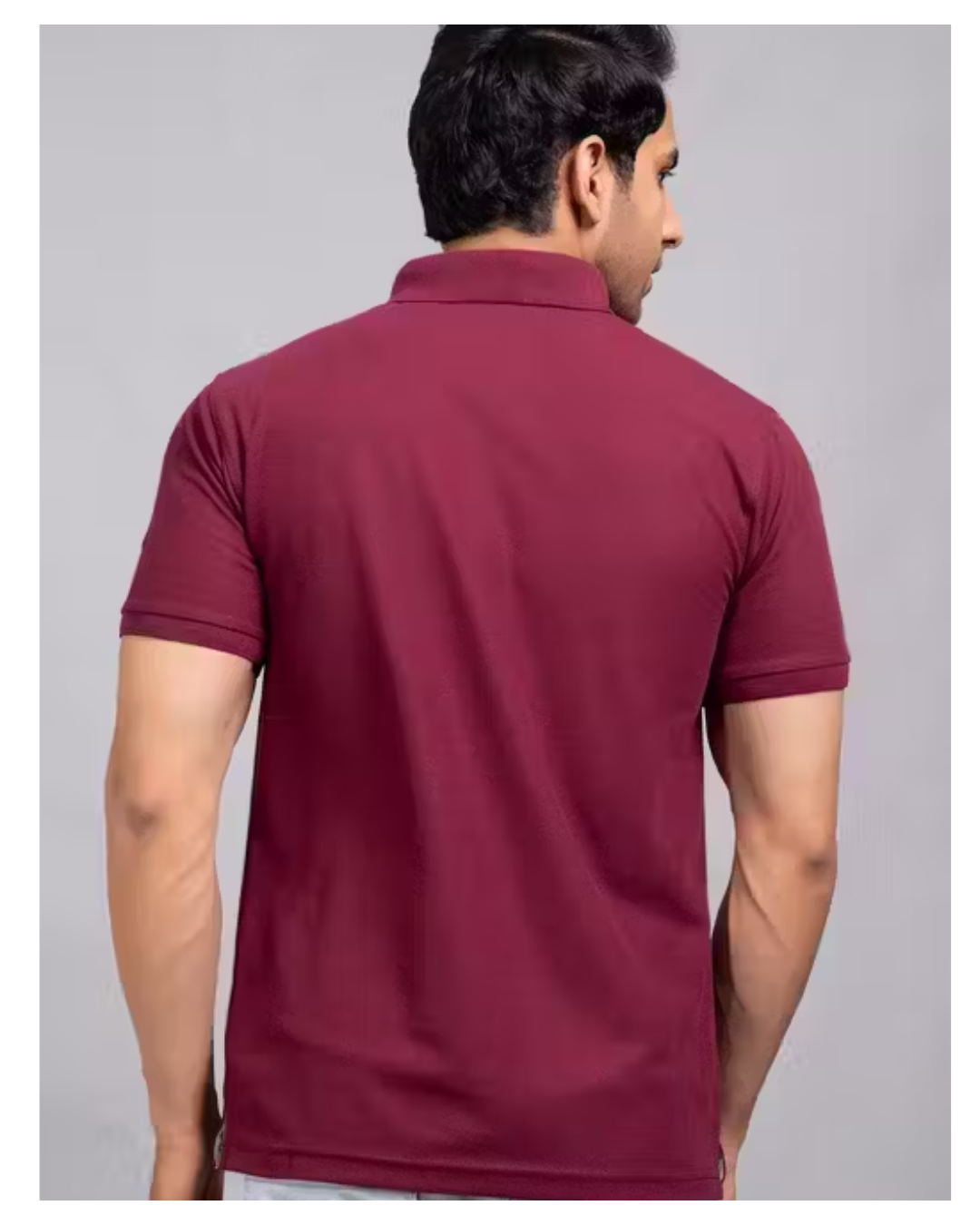 Men’s Solid Cotton‑Blend T‑Shirt – Short Sleeves, Relaxed Fit | Made in India