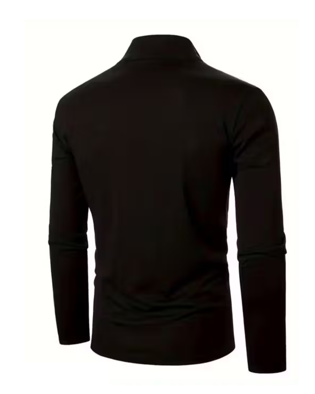 Men’s Color‑Blocked Cut & Sew T‑Shirt – Cotton‑Blend, Half‑Zipper, Long Sleeve | Breathable Spring–Fall Outdoor Tee