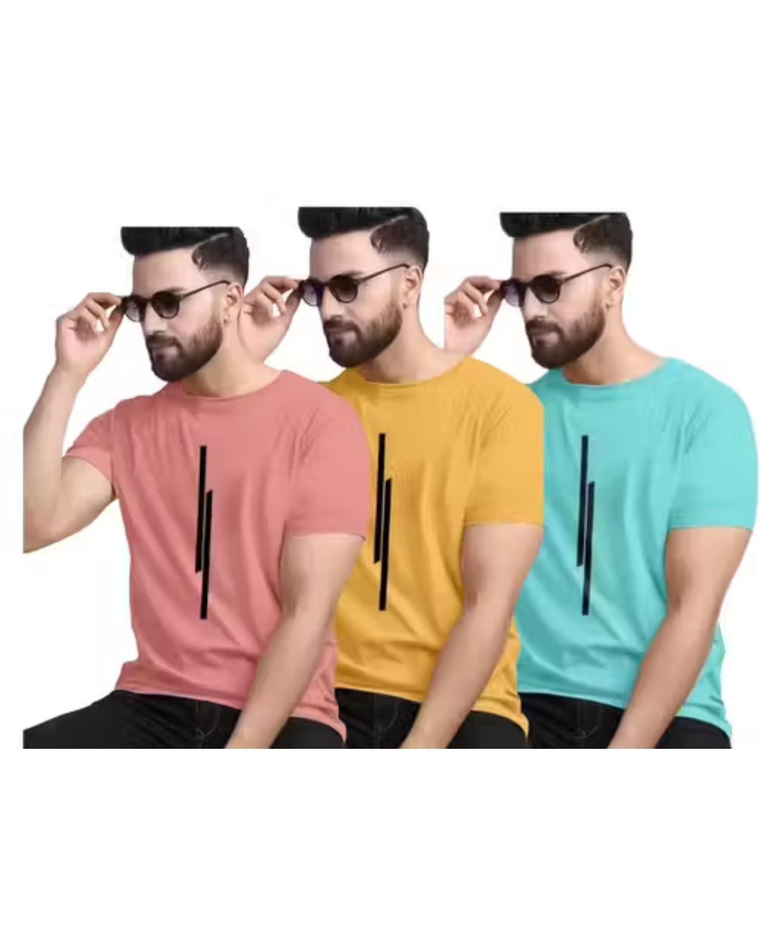 Mens Printed T-shirt Pack of 3