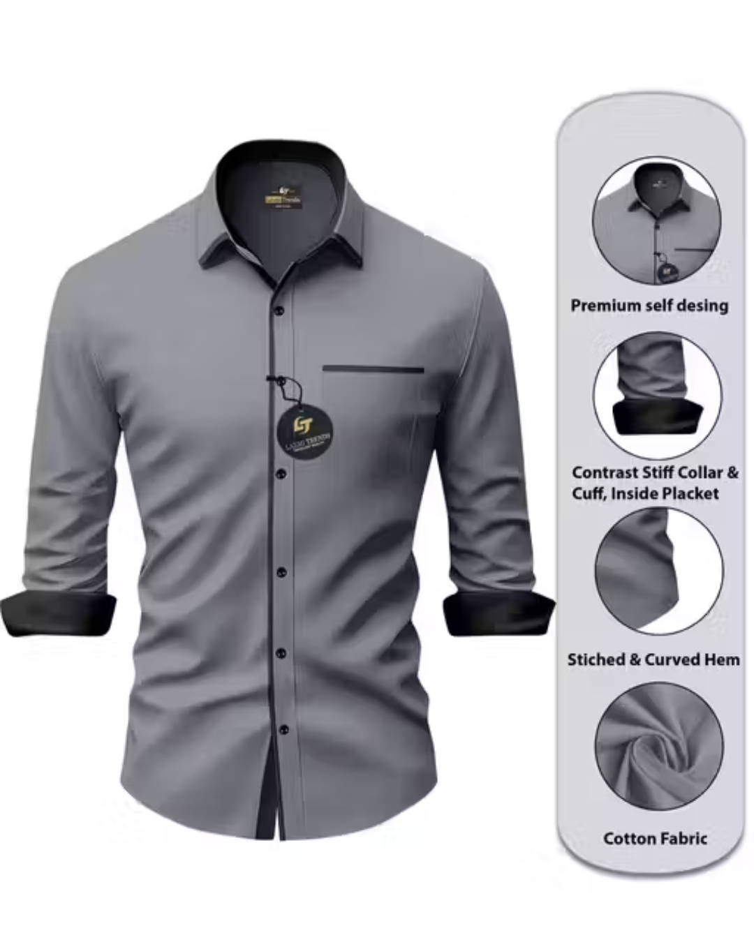 Men Regular Fit Solid Shirt