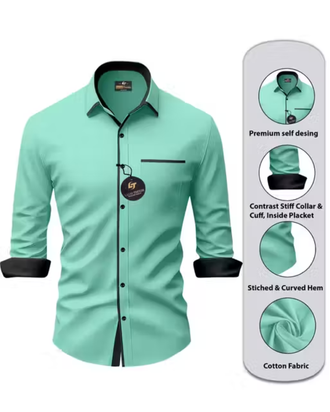Men Regular Fit Solid Shirt
