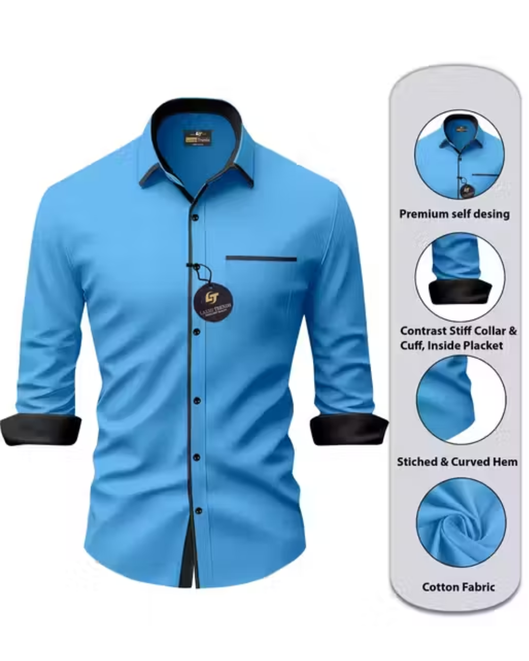 Men Regular Fit Solid Shirt