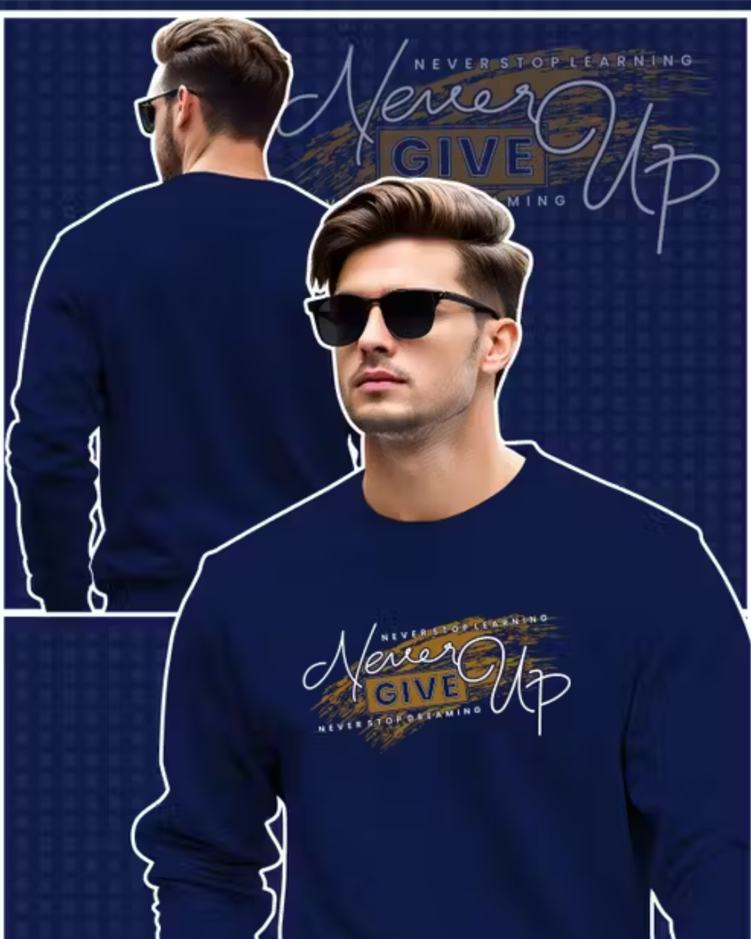Pretty Designer Men’s Full-Sleeve Green T‑Shirt