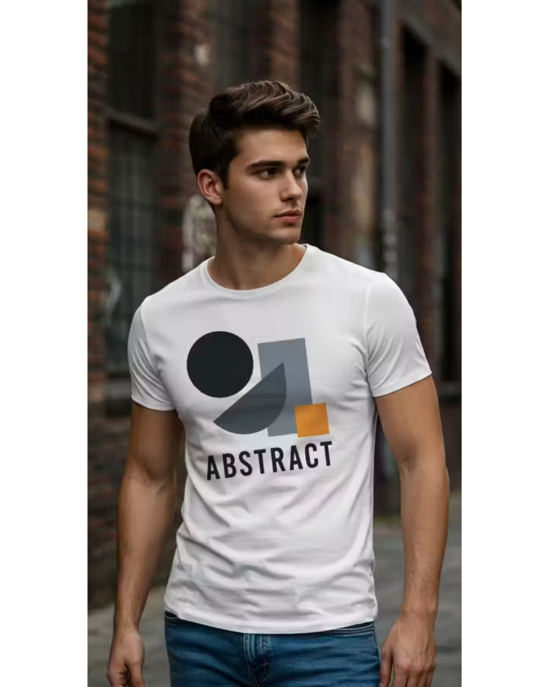 Dagcros Men's Abstract Graphic Printed Round‑Neck T‑Shirt